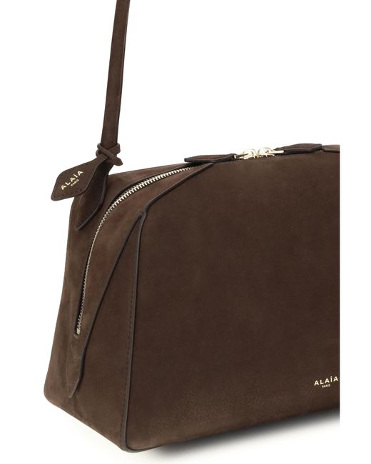 Alaïa Brown Shoulder Bag Le Bouledogue Calf Leather