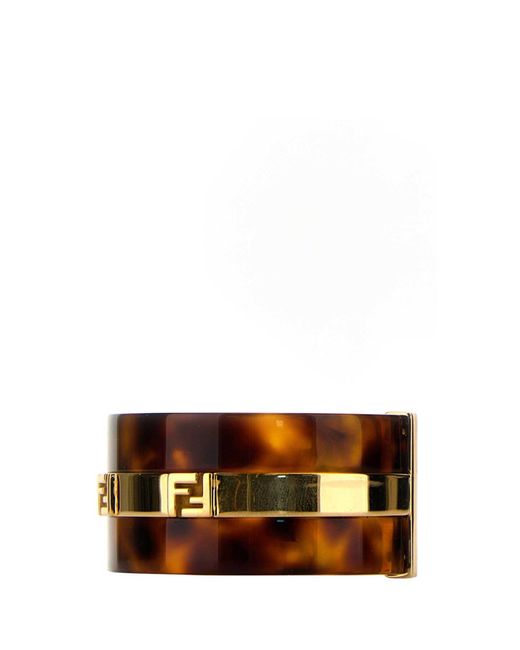 Fendi Orange Printed Plexiglass Forever Bracelet