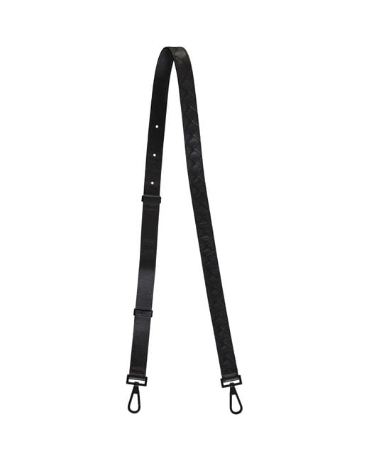 Bottega Veneta Black Adjustable Leather Shoulder Strap Accessory for men