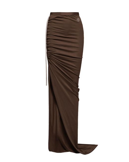 Moncler Brown Rick Owens Long Gathered Skirt
