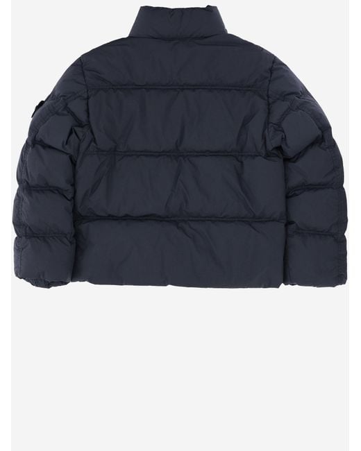 Stone Island Blue Nylon Padded Down Jacket for men