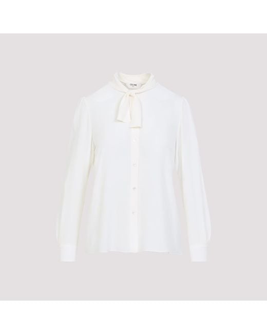 Céline White Acetate Blouse