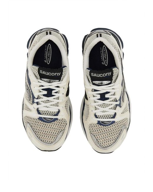 Saucony White "Progrid Triumph 4" Sneaker for men