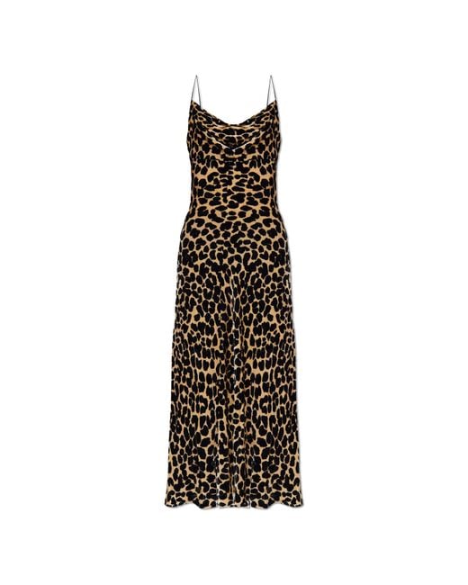 Balmain White Dress With Animal Print