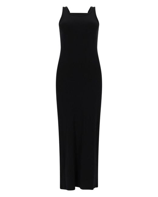 MSGM Black Long Viscose Dress