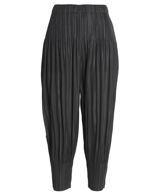 Pleats Please Issey Miyake Fluffy Basic Trousers in Black | Lyst