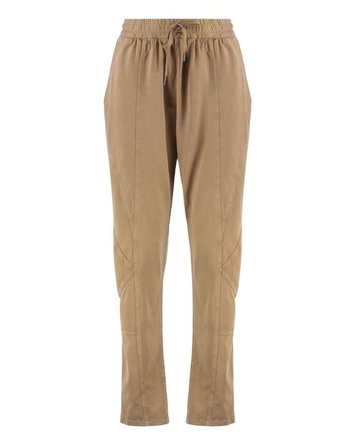Isabel Marant Natural Trousers Regina Cotton Track Pants