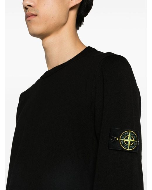 Stone Island Black Sweater Cotton for men