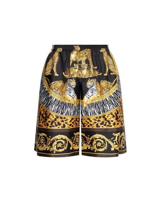 Versace Yellow Silk Shirt for men