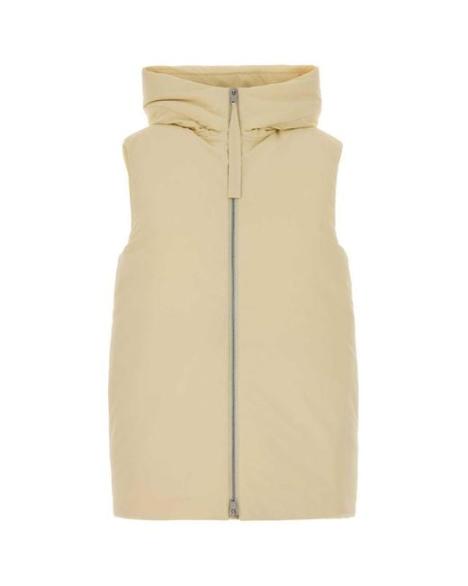 Jil Sander Natural Cream Polyester Down Jacket