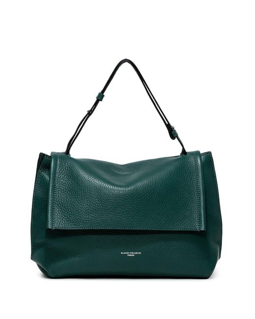 Gianni Chiarini Vera Bag In Textured Leather in Forest (Green) | Lyst