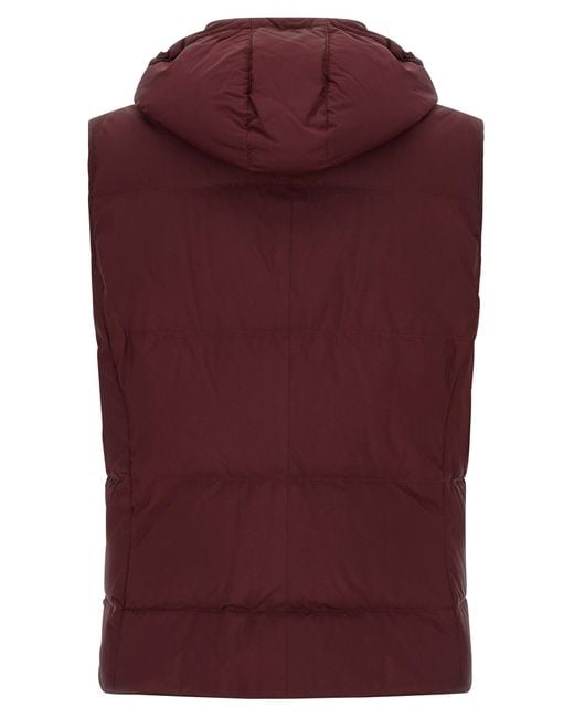 Brunello Cucinelli Purple Polyester Sleeveless Jacket Clothing for men