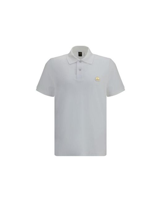 Moose Knuckles Gray Everett Gold Polo Shirt for men