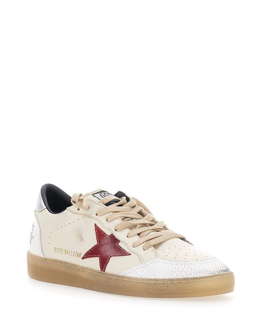 Golden Goose Deluxe Brand White Sneakers Ballstar Leather Ovine Trainers for men