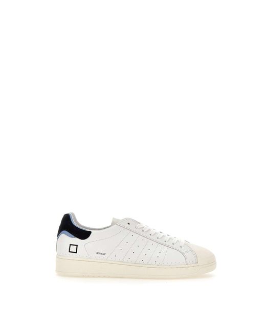 Date White Base Calf Leather Sneakers for men