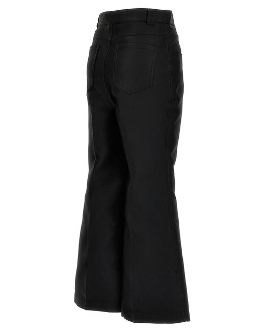 Giambattista Valli Black Cropped Silk Blend Pants