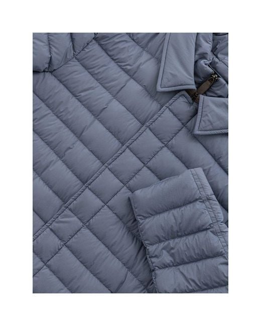 Herno Blue Polyester Coat Clothing for men