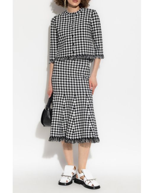 Alexander McQueen Black Patterned Skirt