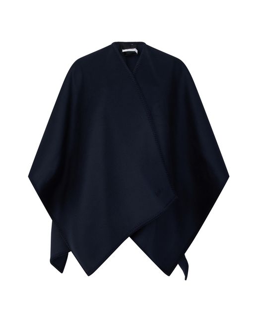 Max Mara Blue Poncho Virgin Wool Capes