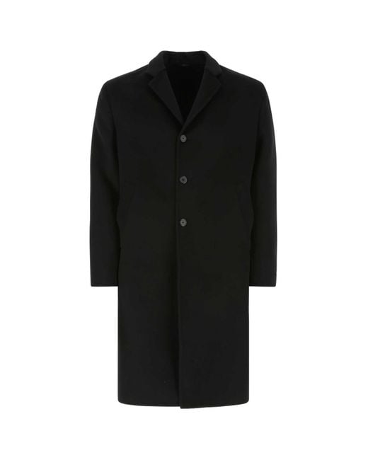 Prada Black Wool Blend Coat for men