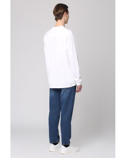 Jil Sander White Long-Sleeve Cotton T-Shirt T-Shirts for men