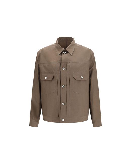Sacai Brown Cotton Coat Clothing for men