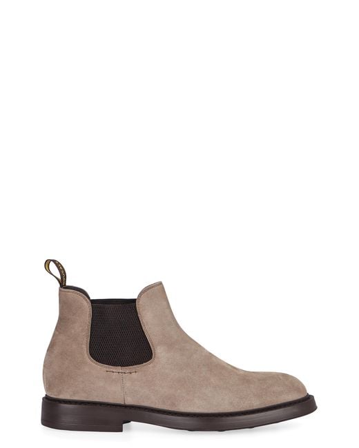 Doucal's Brown Chelsea Boots Suede, Leather for men