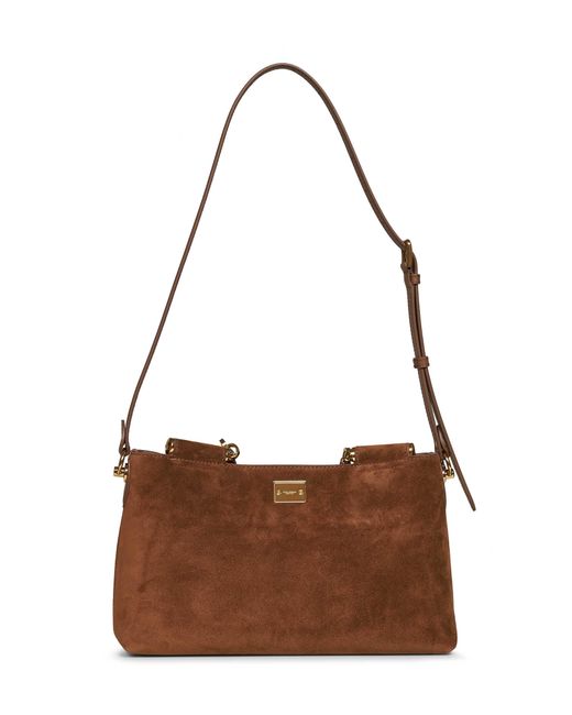 Dolce & Gabbana Brown Camel Vittoria Medium Handbag With Shoulder Strap