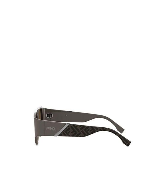 Fendi Brown Sunglasses Metal Eyewear