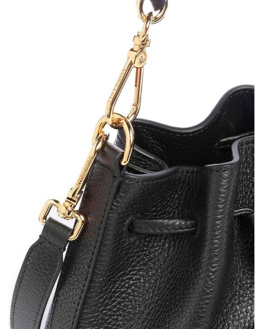 Coccinelle Black Bucket Bag Genuine Leather Bucket-Bags