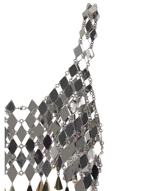 Rabanne Gray Metal Diamond Top