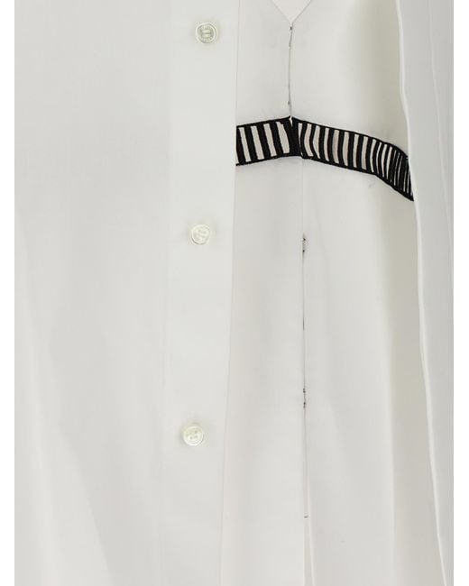 Sacai White Overlay Shirt
