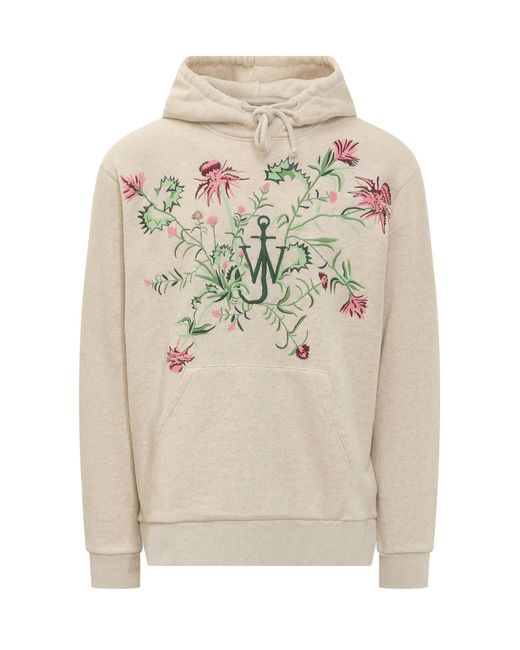 J.W. Anderson White Embroidered Sweatshirt With Embroidery for men