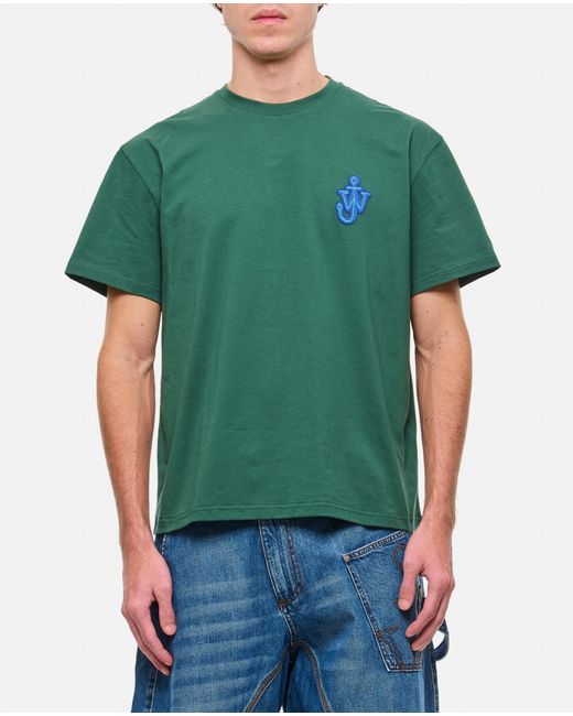 J.W. Anderson Green Anchor Patch T-Shirt for men