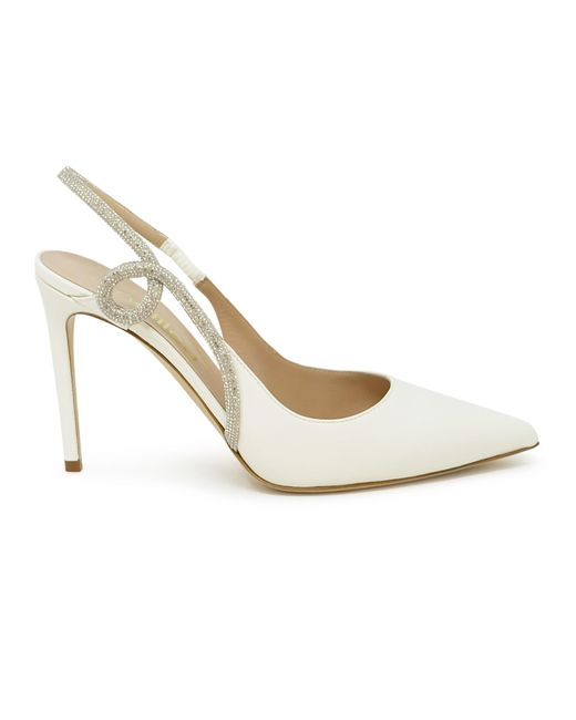 Ninalilou White 341203L9/2 Leather Pumps