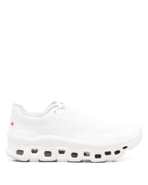 On Shoes White Trainers Cloudmonster Void Recycled Polyester for men