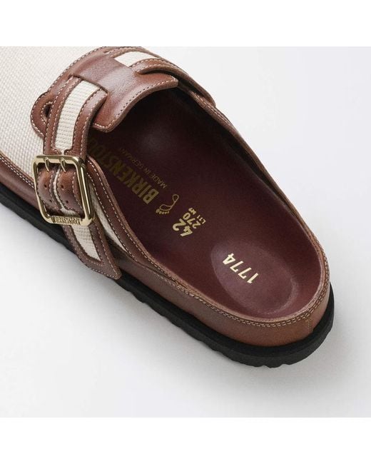 Birkenstock Brown Boston Bold Canvas 1774 (Regular) Sandal for men