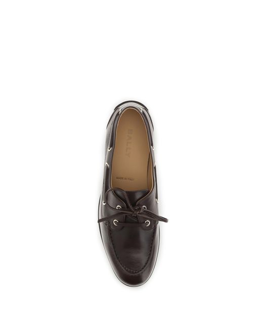 Bally Black Loafers Plume Calf Leather