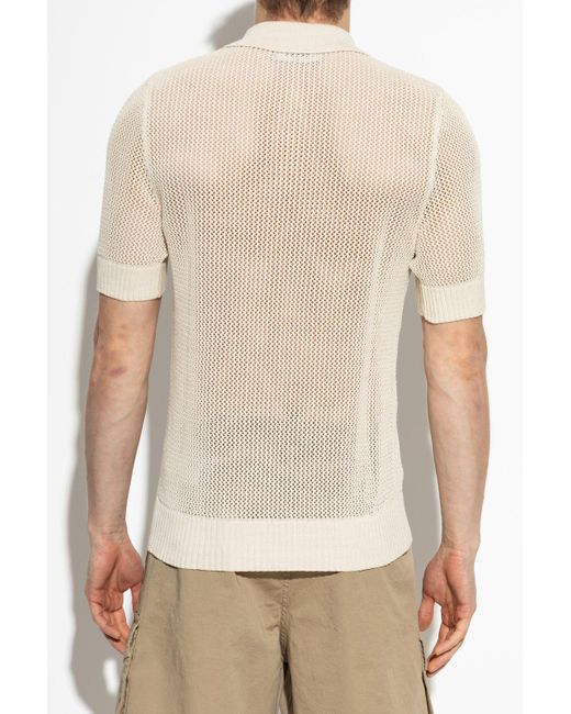 DSquared² Natural Summer Lovers Knitted Polo Shirt for men