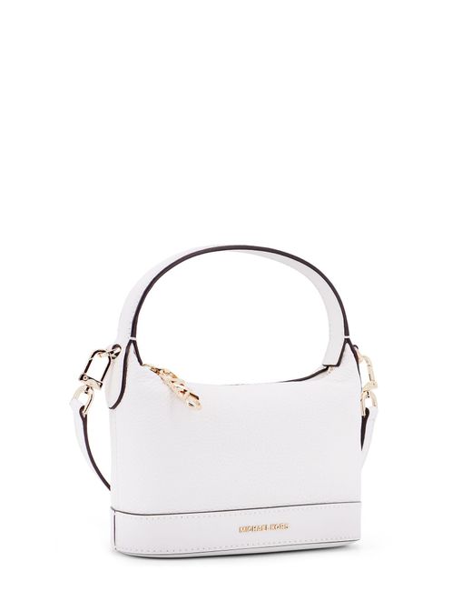 Michael Kors Metallic Wythe Leather Handbag With Frontal Logo