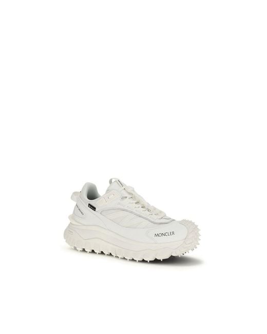 Moncler White Polyamide Athletic Sneakers