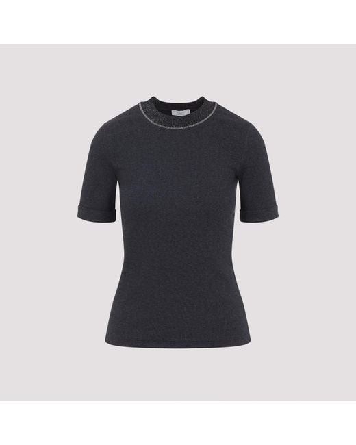 Peserico Black Rib T-Shirt
