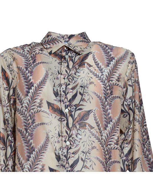Etro Gray Pattern-printed Button-up Shirt for men