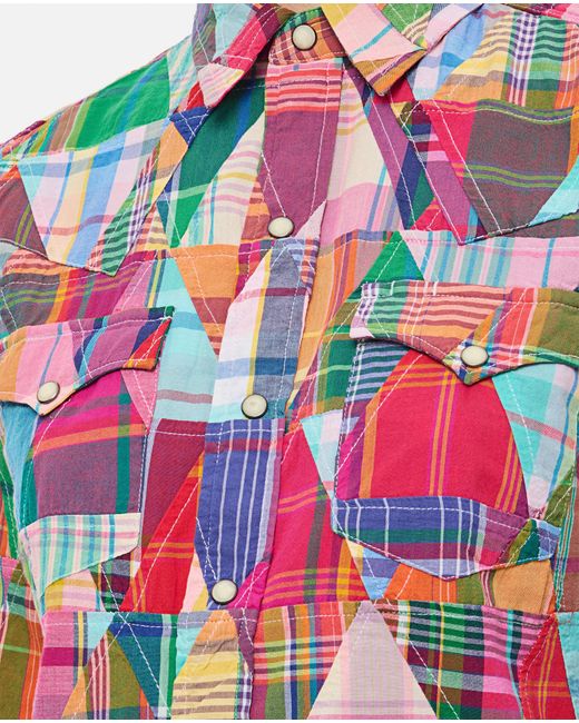 Polo Ralph Lauren White Triangle Patchwork Shirt