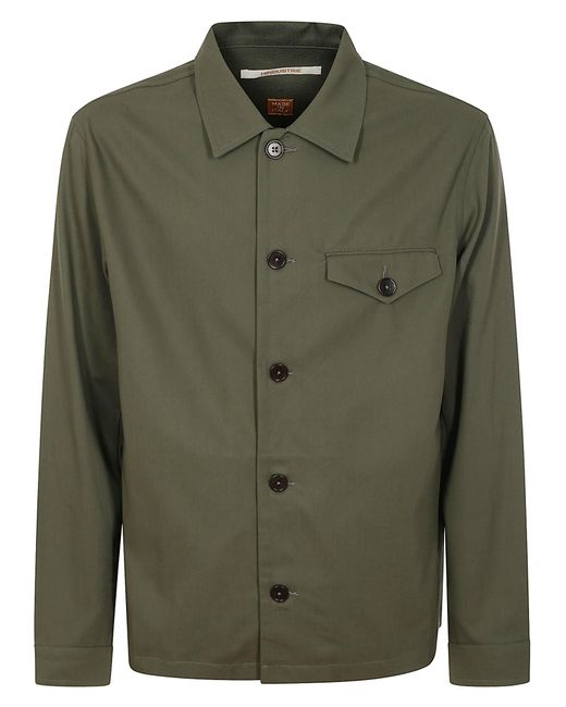 hindustrie Green Blusa Coton Jacket for men