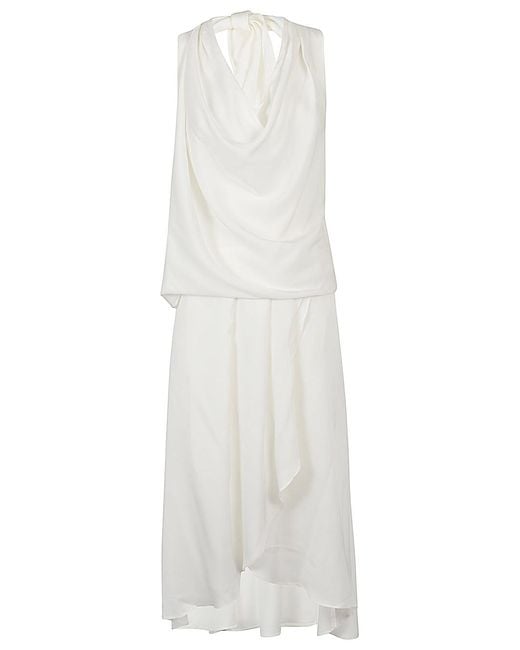 Silk95five White Dresses Silk Elastane