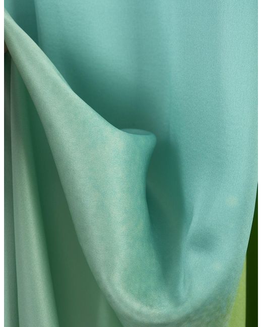 Gianluca Capannolo Green Shaded Long Sleeveless Dress