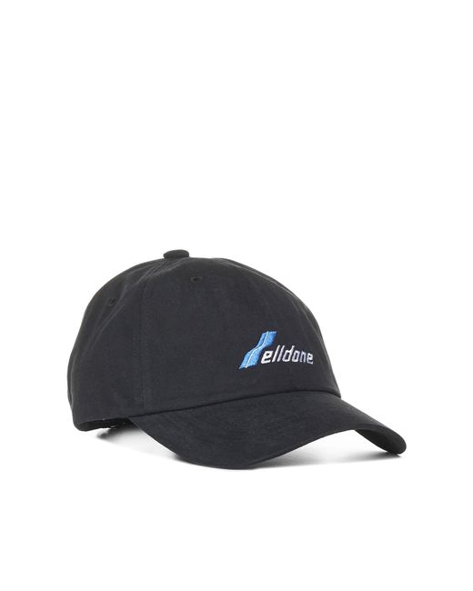 we11done Blue Logo Cotton Baseball Cap for men