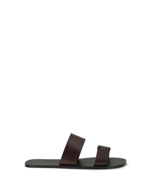 Saint Laurent White Babylone Sandals Calf Leather Bos Taurus for men