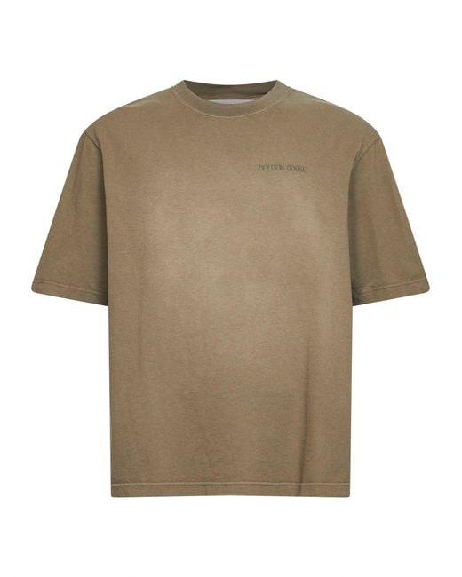 Golden Goose Deluxe Brand Natural Bleached Cotton Jersey Journey T-Shirt for men